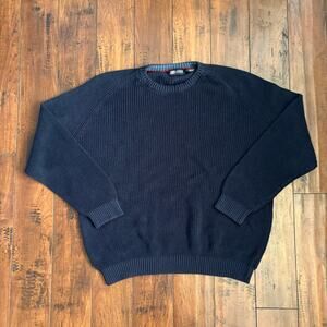Faded Glory Knit Sweater Mens 2XL Navy Blue Streetwear Casual Essential Blank